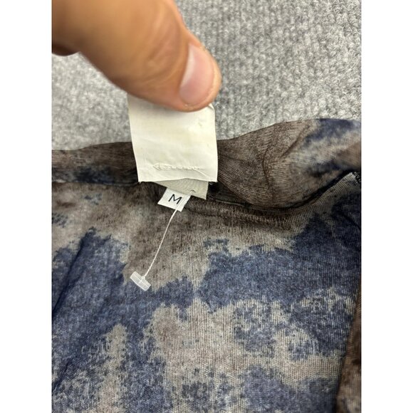 Lilith Jacket Skirt Set Womens Medium Small Blue Brown Mesh Sheer Made in France - Picture 3 of 11